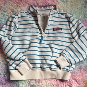 Vineyard Vines Blue and White Striped Kids Sweatshirt